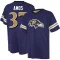 Jaquan Amos Name & Number Game Day V-Neck T-Shirt - Purple