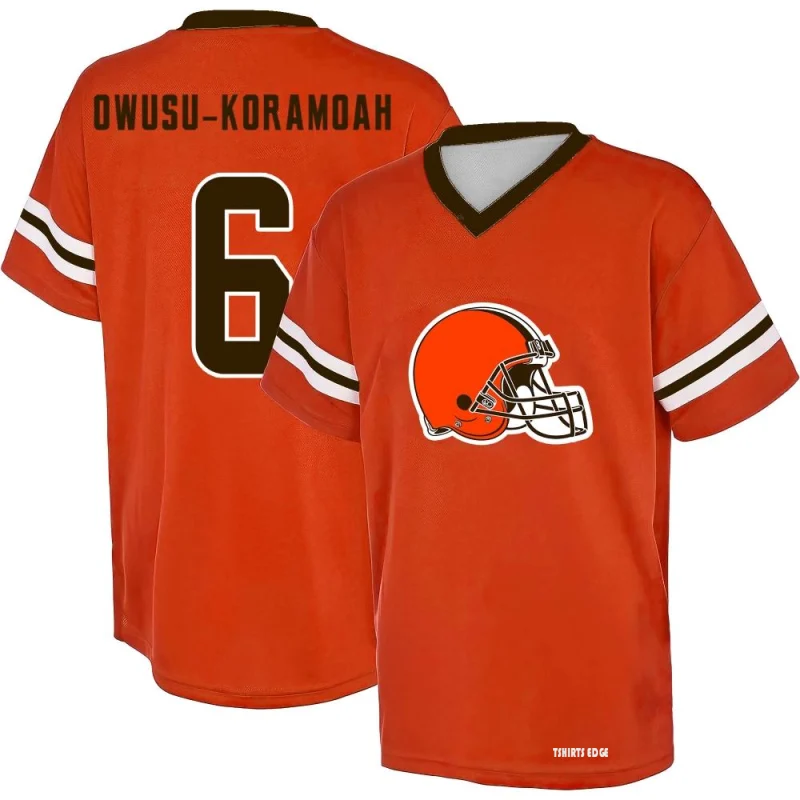 Jeremiah Owusu-Koramoah Name & Number Game Day V-Neck T-Shirt - Orange -  Tshirtsedge