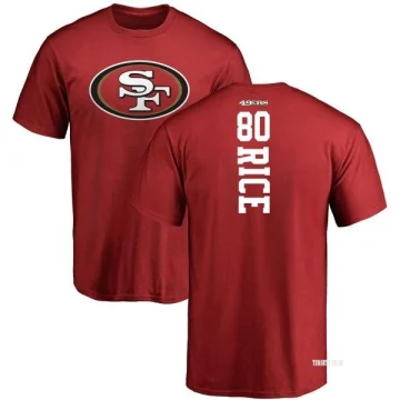 Tshirtsedge Women's Jerry Rice Backer Slim Fit T-Shirt - Red