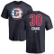 Jim Craig Name and Number Banner Wave T-Shirt - Navy