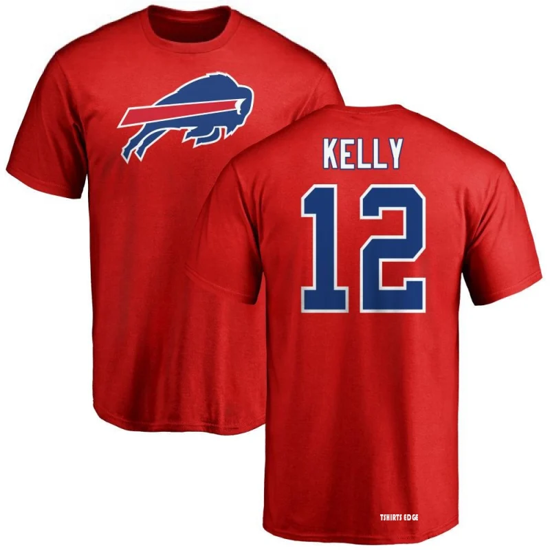 Jim Kelly Name & Number T-Shirt - Red - Tshirtsedge