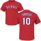 Jim Sundberg Name & Number T-Shirt - Red