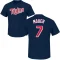 Joe Mauer Name & Number T-Shirt - Navy