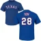 Jonah Heim Name & Number T-Shirt - Royal