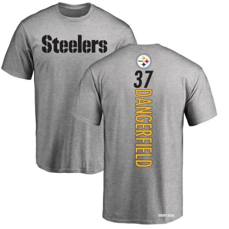 Jordan Dangerfield Pittsburgh Steelers Women's Backer V-Neck T-Shirt - Ash