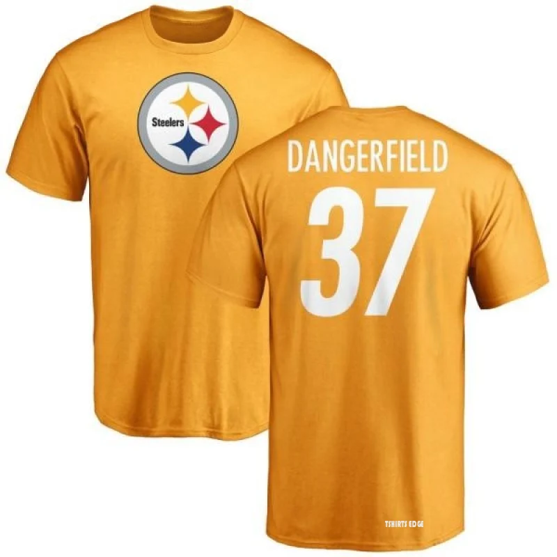 Jordan Dangerfield Name & Number T-Shirt - Gold - Tshirtsedge