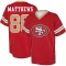 Jordan Matthews Name & Number Game Day V-Neck T-Shirt - Red