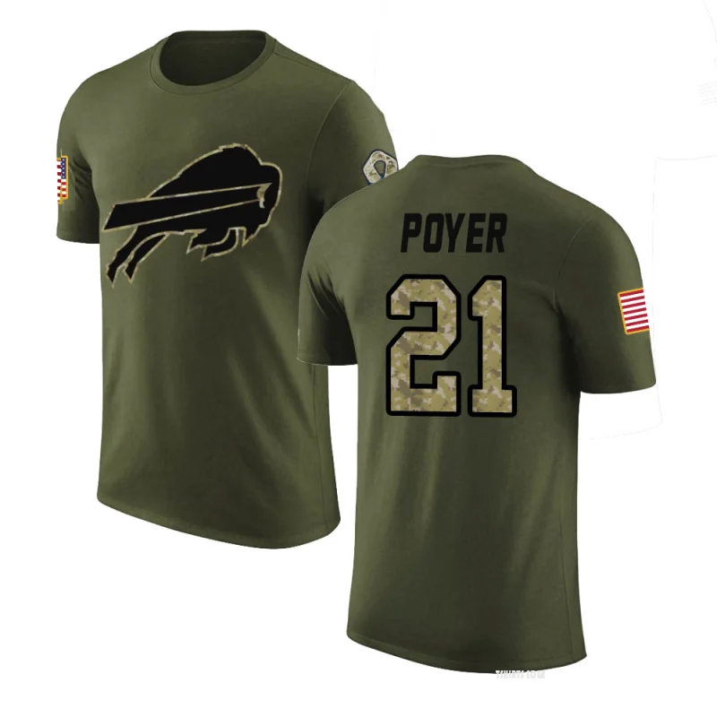 Jordan Poyer Legend Salute to Service T-Shirt - Olive - Tshirtsedge