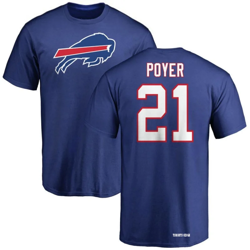 Jordan Poyer Name & Number T-Shirt - Royal - Tshirtsedge