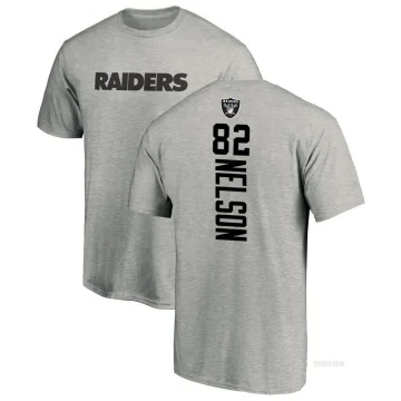 Jordy Nelson Las Vegas Raiders Women's Name & Number Logo Slim Fit T-Shirt  - Ash