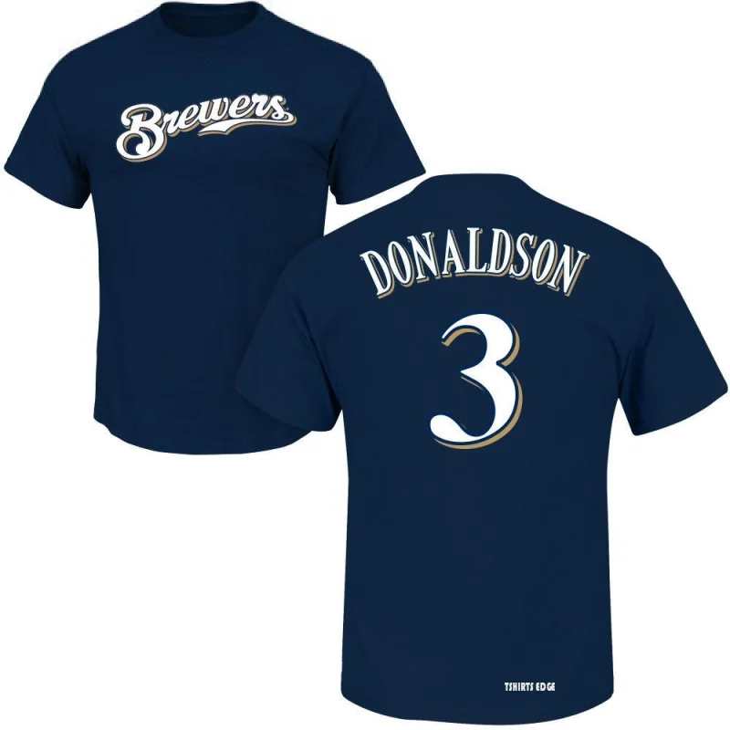 Women's Josh Donaldson Name & Number T-Shirt - Light Blue