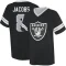 Josh Jacobs Name & Number Game Day V-Neck T-Shirt - Black