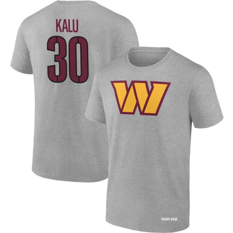 Joshua Kalu Name & Number T-Shirt - Ash - Tshirtsedge