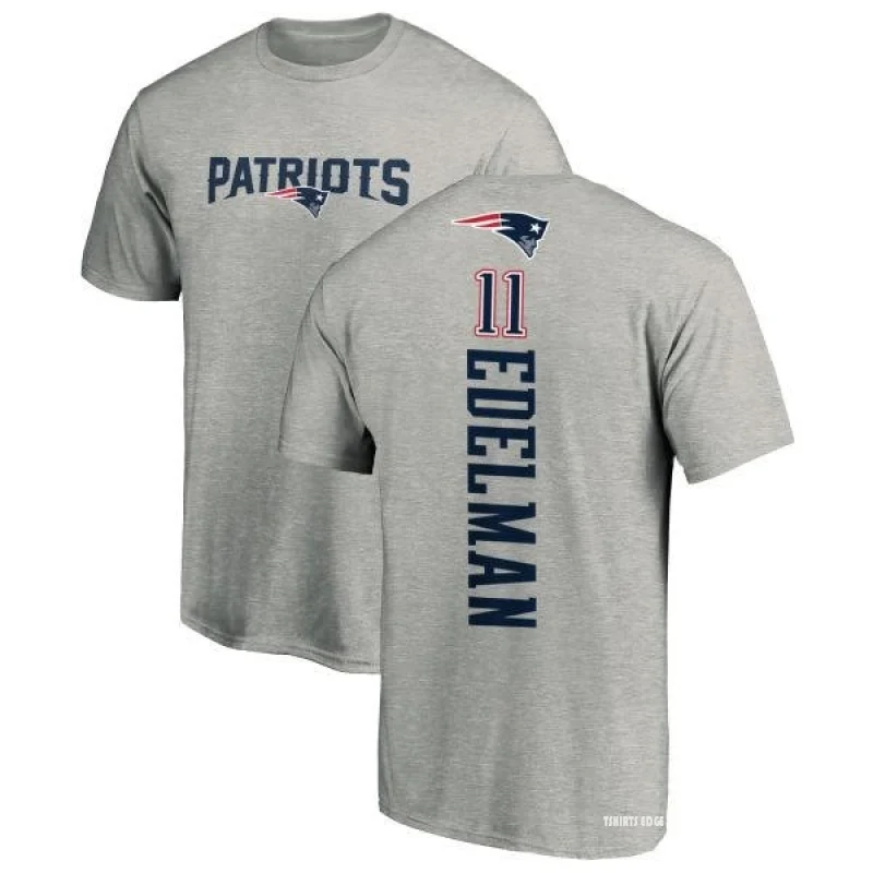 Women's Julian Edelman Backer V-Neck T-Shirt - Ash - Tshirtsedge