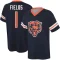 Justin Fields Name & Number Game Day V-Neck T-Shirt - Navy