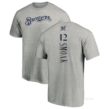 Justin Smoak Milwaukee Brewers Men's Backer T-Shirt - Ash