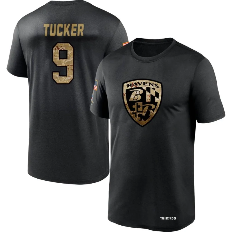 Justin Tucker 2020 Salute To Service Performance T-Shirt - Black -  Tshirtsedge