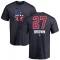 Kevin Brown Name and Number Banner Wave T-Shirt - Navy