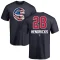 Kyle Hendricks Name and Number Banner Wave T-Shirt - Navy