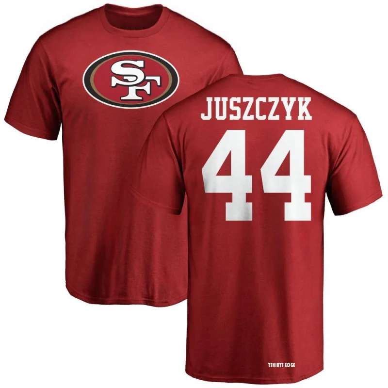 Kyle Juszczyk Name & Number T-Shirt - Red - Tshirtsedge