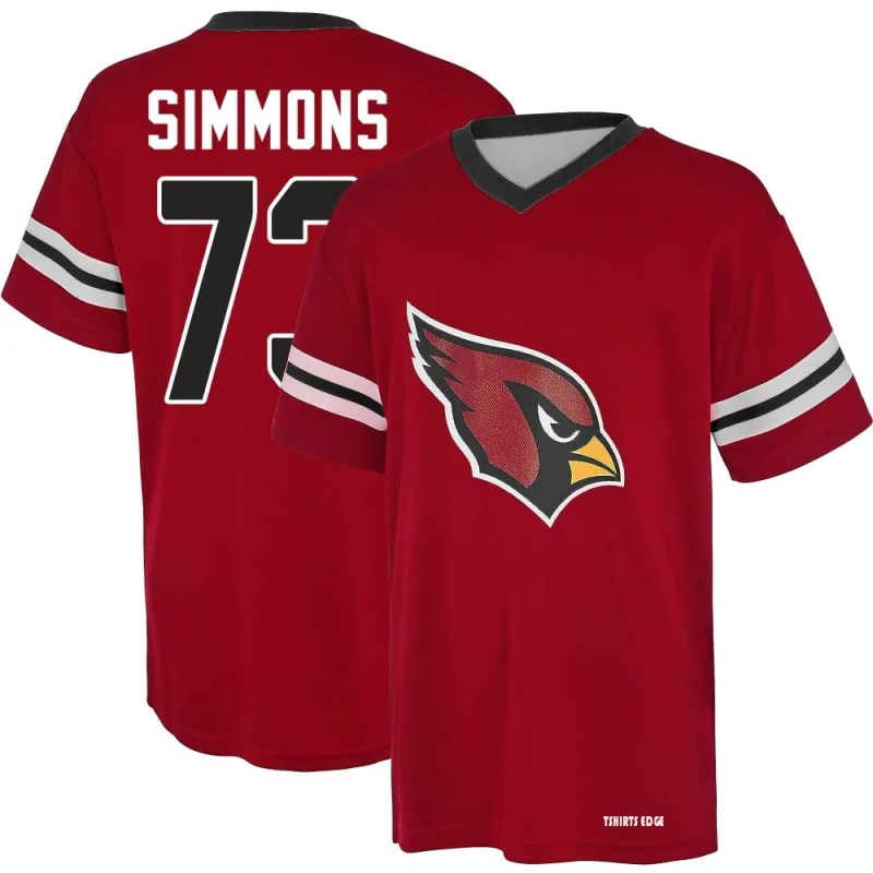 Lachavious Simmons Name & Number Game Day V-Neck T-Shirt - Red - Tshirtsedge