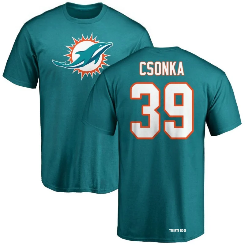 Larry Csonka Name & Number T-Shirt - Ash - Tshirtsedge