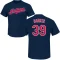 Len Barker Name & Number T-Shirt - Navy