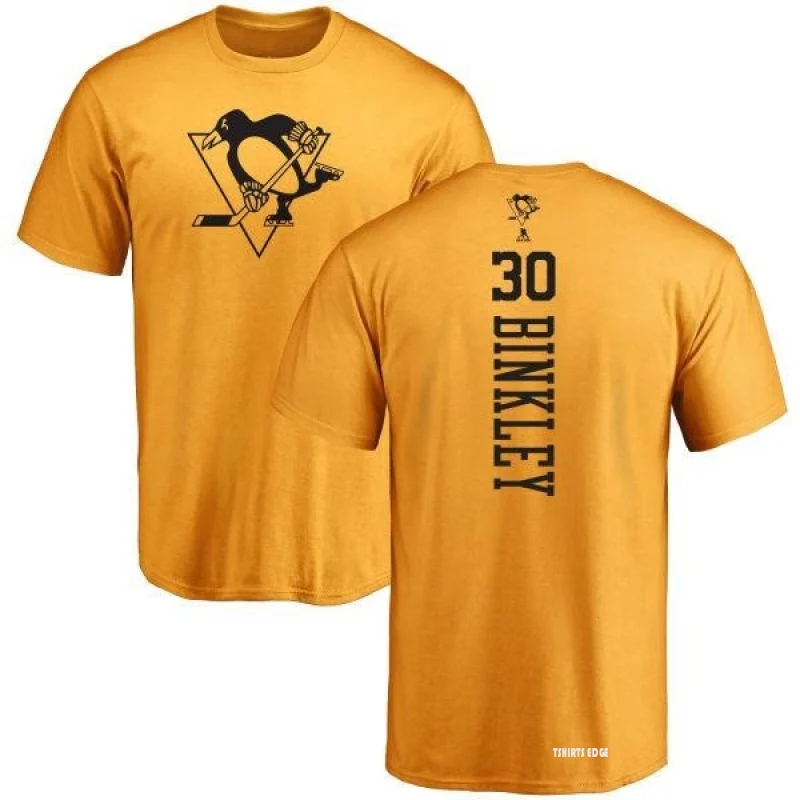 Les Binkley Pittsburgh Penguins Women's Gold Branded One Color Backer T- Shirt 