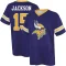 Lucky Jackson Name & Number Game Day V-Neck T-Shirt - Purple