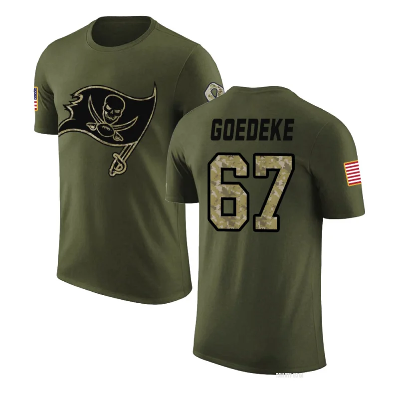 Luke Goedeke Tampa Bay Buccaneers Men's Legend Olive Salute to