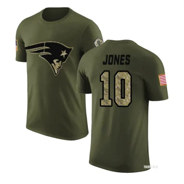 Tshirtsedge Women's Chris Jones Legend Salute to Service Scoop Neck T-Shirt - Olive