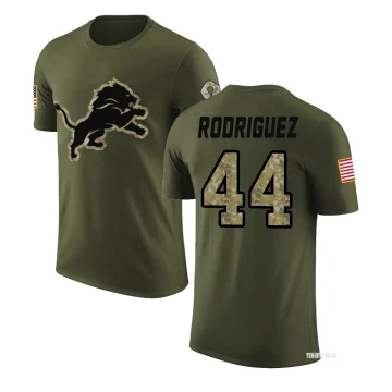 Malcolm Rodriguez Detroit Lions Women's Legend Olive Salute to Service  Scoop Neck T-Shirt