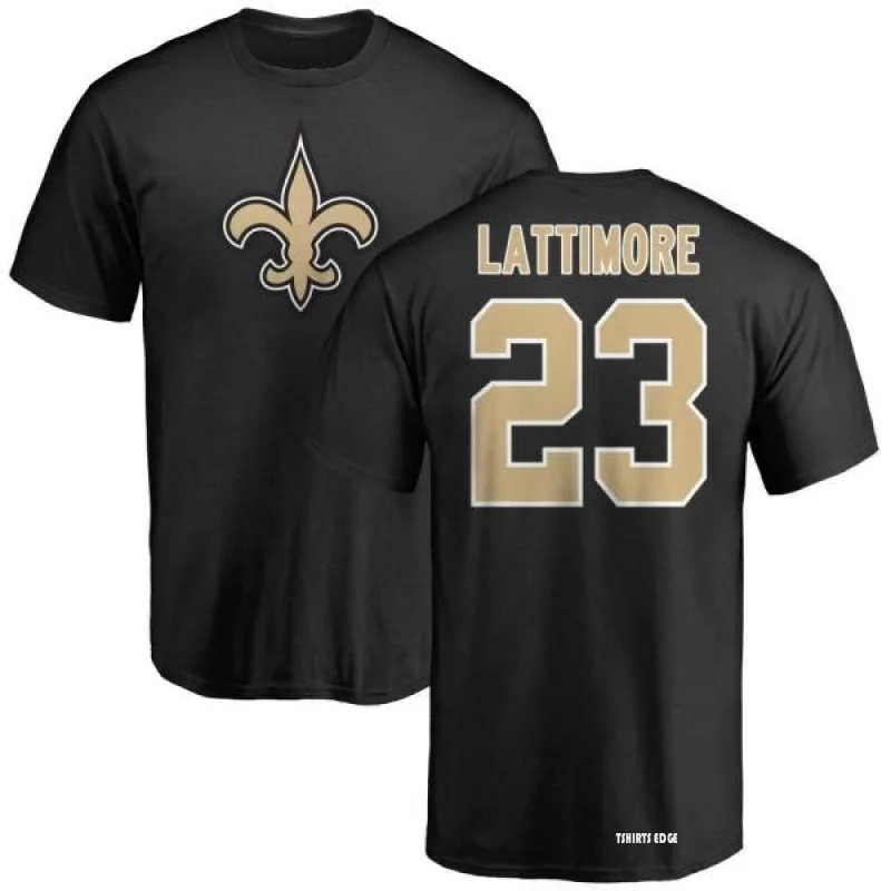 Marshon Lattimore Name & Number T-Shirt - Black - Tshirtsedge