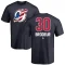 Martin Brodeur Name and Number Banner Wave T-Shirt - Navy