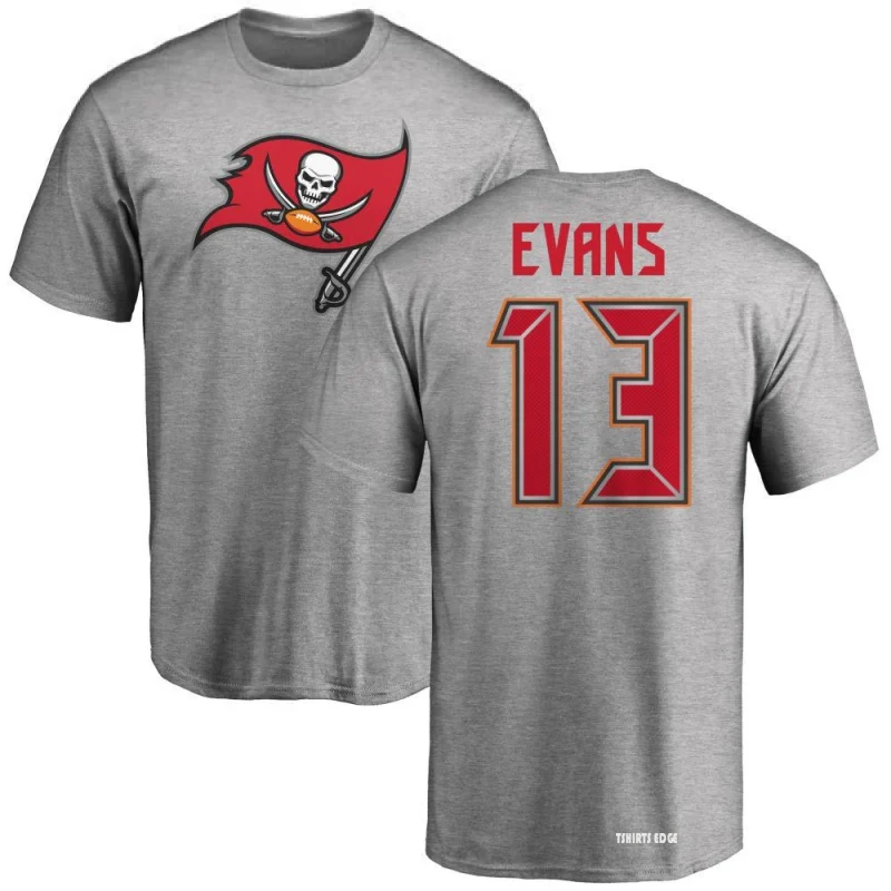 Women's Mike Evans Name & Number Slim Fit T-Shirt - Ash - Tshirtsedge