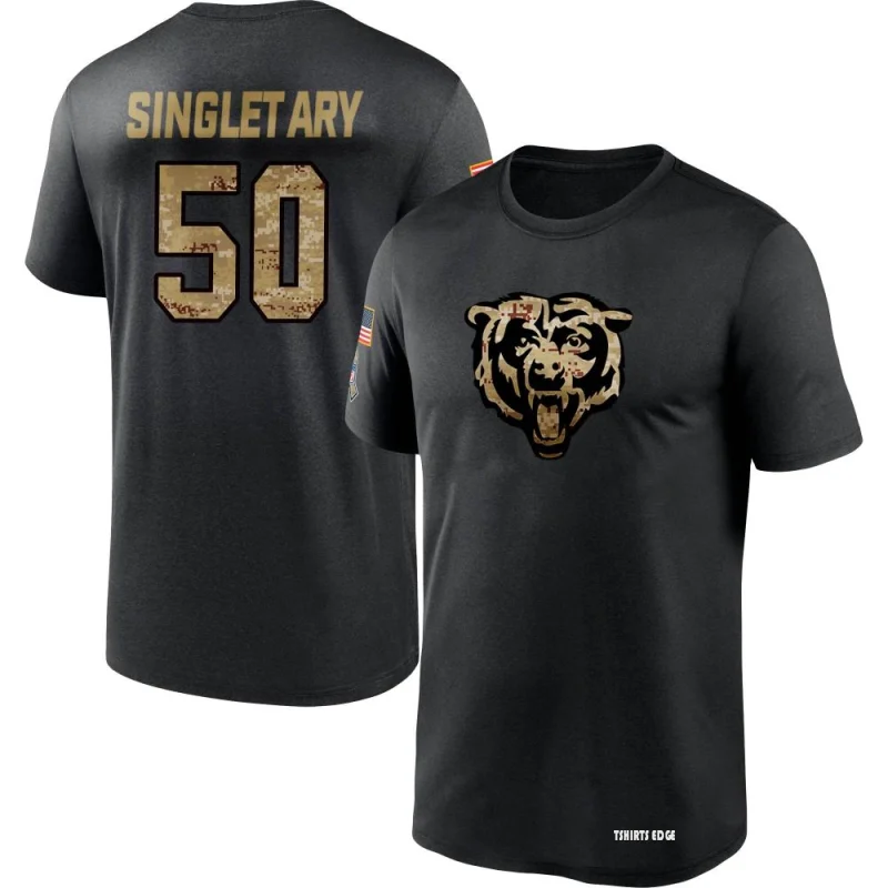 Mike Singletary 2020 Salute To Service Performance T-Shirt - Black -  Tshirtsedge