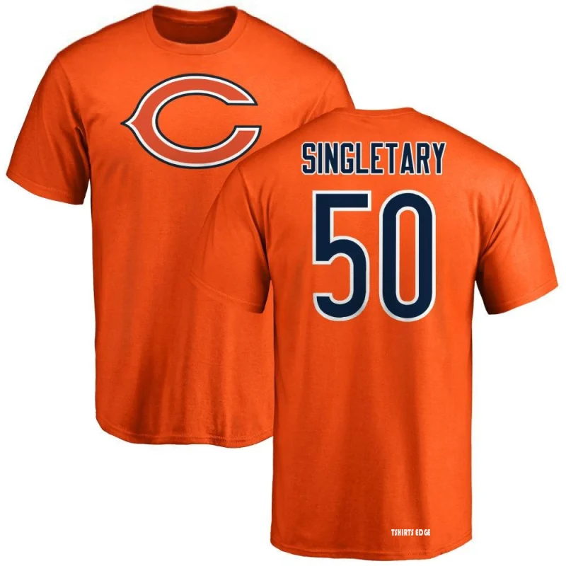 Mike Singletary Name & Number T-Shirt - Orange - Tshirtsedge