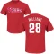 Mitch Williams Name & Number T-Shirt - Red