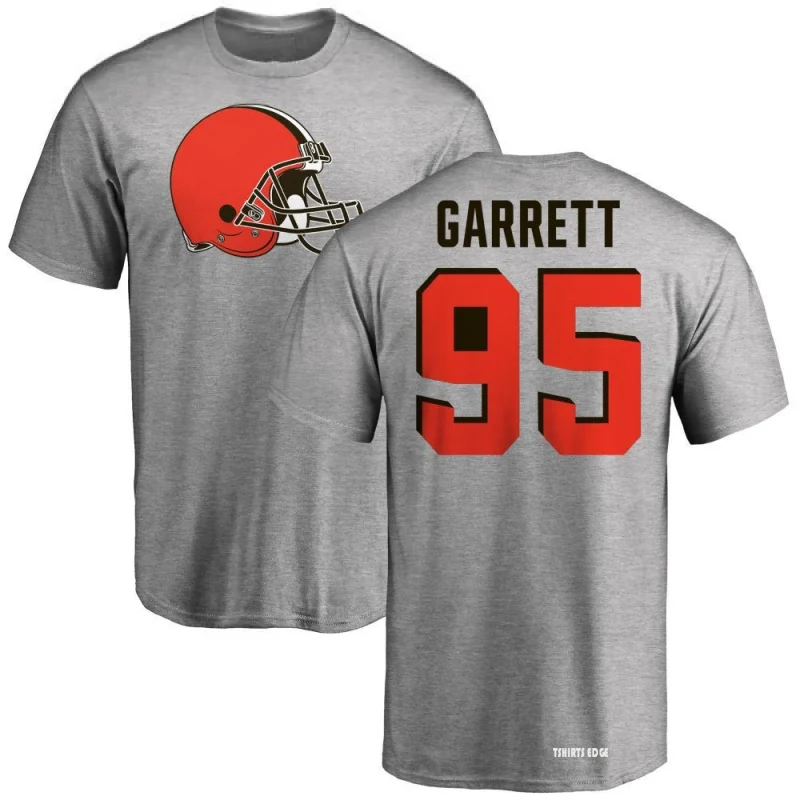 Myles Garrett Name & Number T-Shirt - Ash - Tshirtsedge