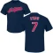 Myles Straw Name & Number T-Shirt - Navy