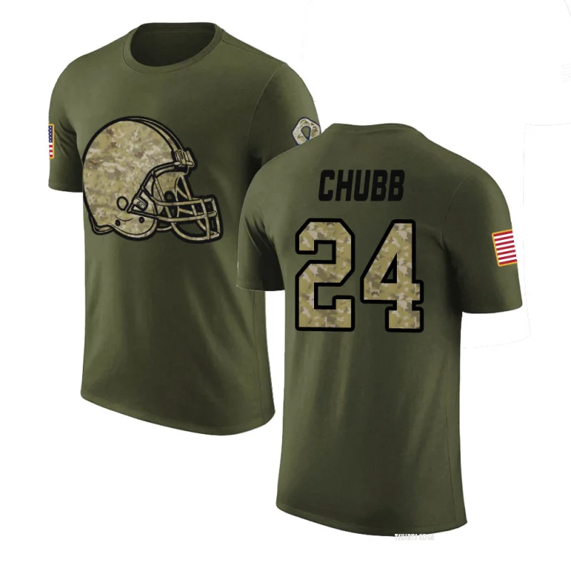 Nick Chubb Legend Salute to Service T-Shirt - Olive - Tshirtsedge