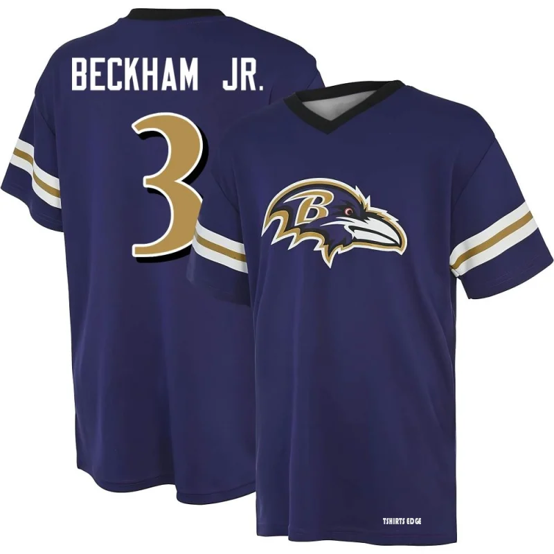 Odell Beckham Jr. Name & Number Game Day V-Neck T-Shirt - Purple -  Tshirtsedge