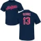 Omar Vizquel Name & Number T-Shirt - Navy