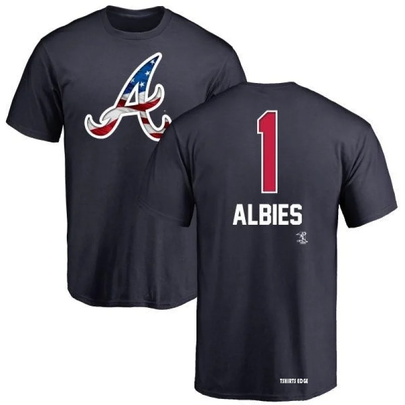 Ozzie Albies Name & Number T-Shirt - Navy - Tshirtsedge