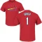 Ozzie Smith Name & Number T-Shirt - Red