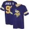 Pat Jones II Name & Number Game Day V-Neck T-Shirt - Purple