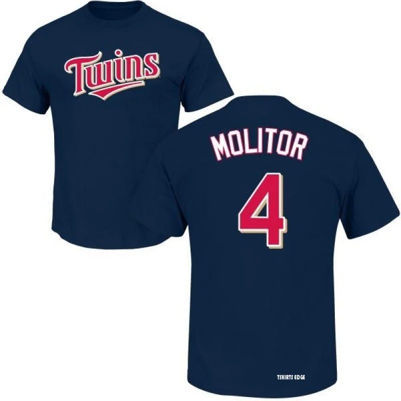 Paul Molitor T-Shirts, Paul Molitor Name & Number Shirts - Blue