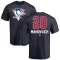 Peter Mahovlich Name and Number Banner Wave T-Shirt - Navy