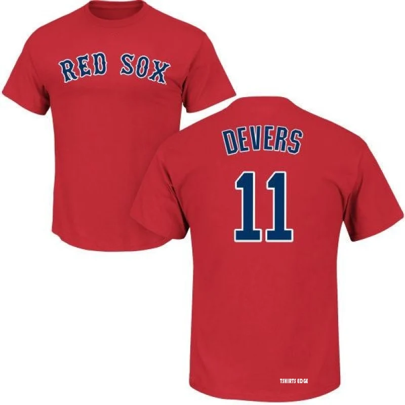 Rafael Devers Name & Number T-Shirt - Scarlet - Tshirtsedge