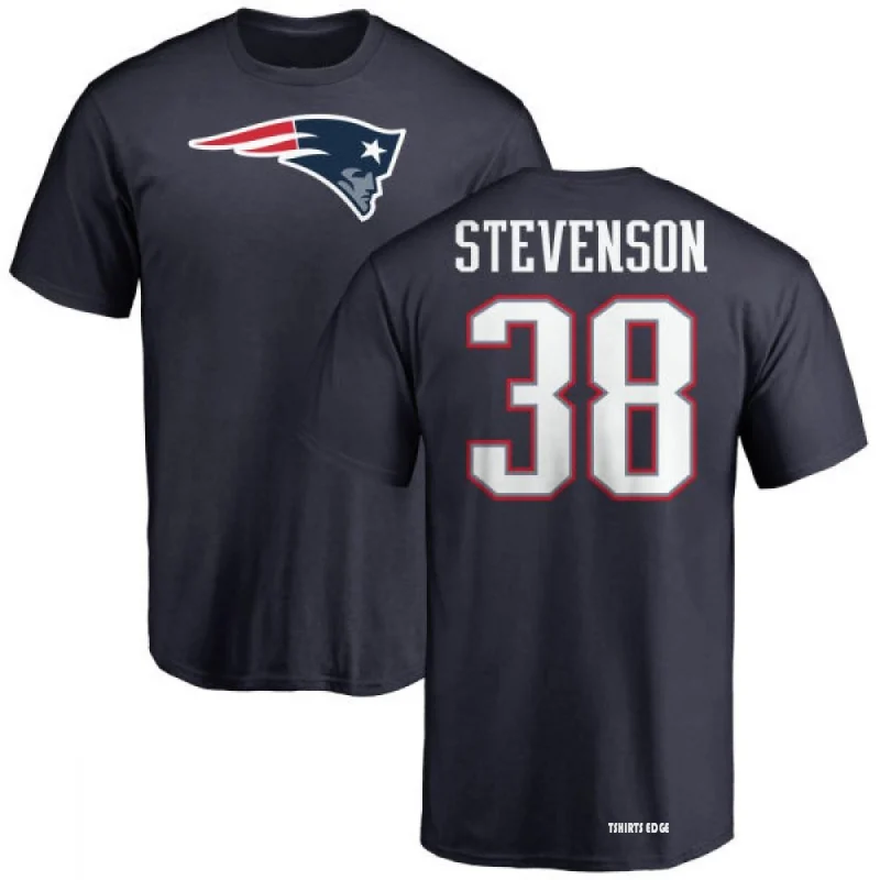 Rhamondre Stevenson Name & Number T-Shirt - Navy - Tshirtsedge